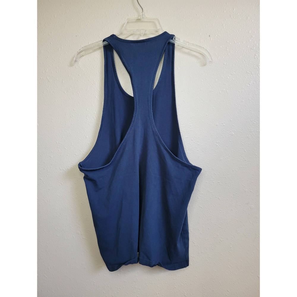 Gymshark Mens XL Navy Blue Stringer Tank Top Racerback Gym Training Fitness - Picture 2 of 9